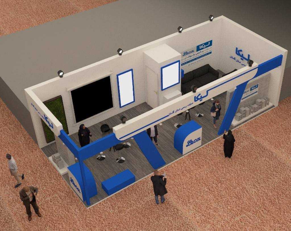 طراحی غرفه لیکا در نمایشگاه صنعت ساختمان گلستان | غرفهسازی با کیفیت و تاثیرگذار توسط روبیک