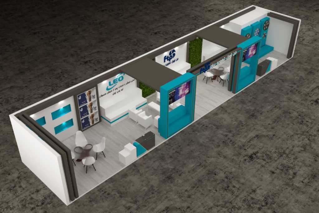 طراحی ساخت و تجهیز غرفه برند فن آوران تهویه نمایشگاه صنعت ساختمان استان گلستان خرداد ۱۴۰۱