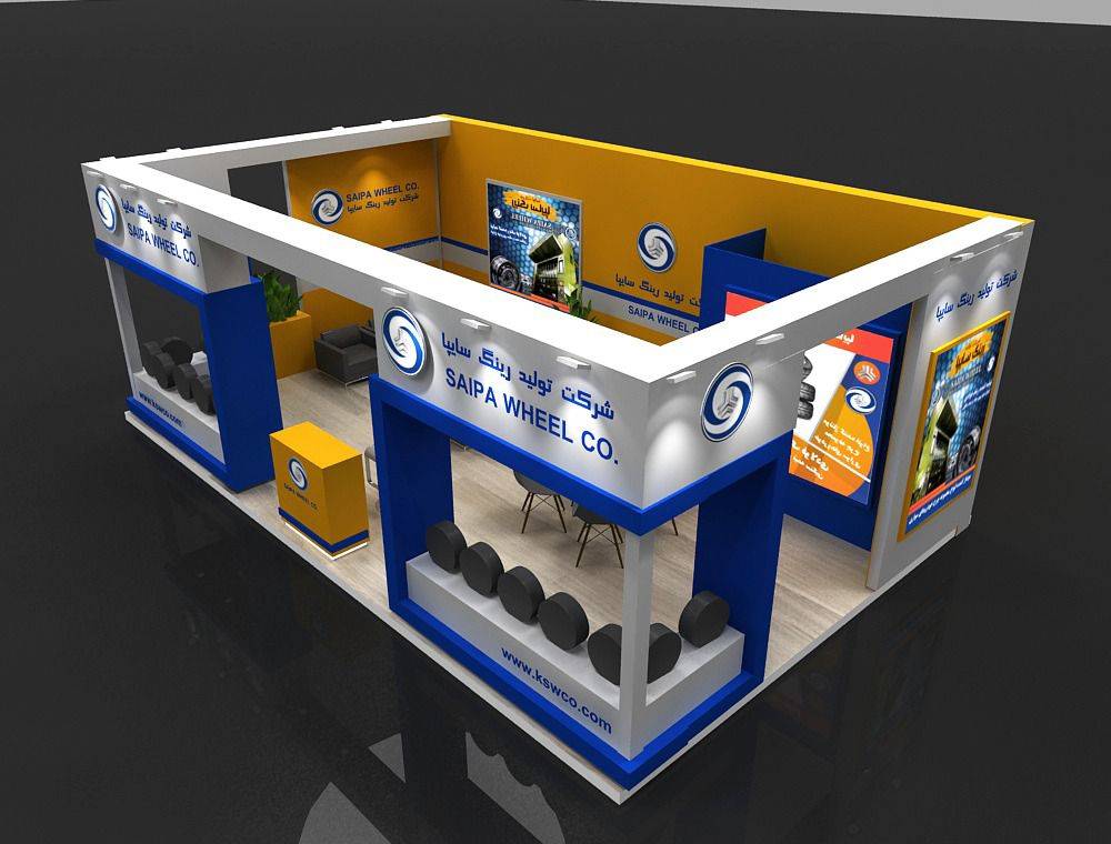 طراحی و اجرای غرفه تولید رینگ سایپا در نمایشگاه قطعات خودرو گلستان &ndash; خرداد ۱۴۰۰