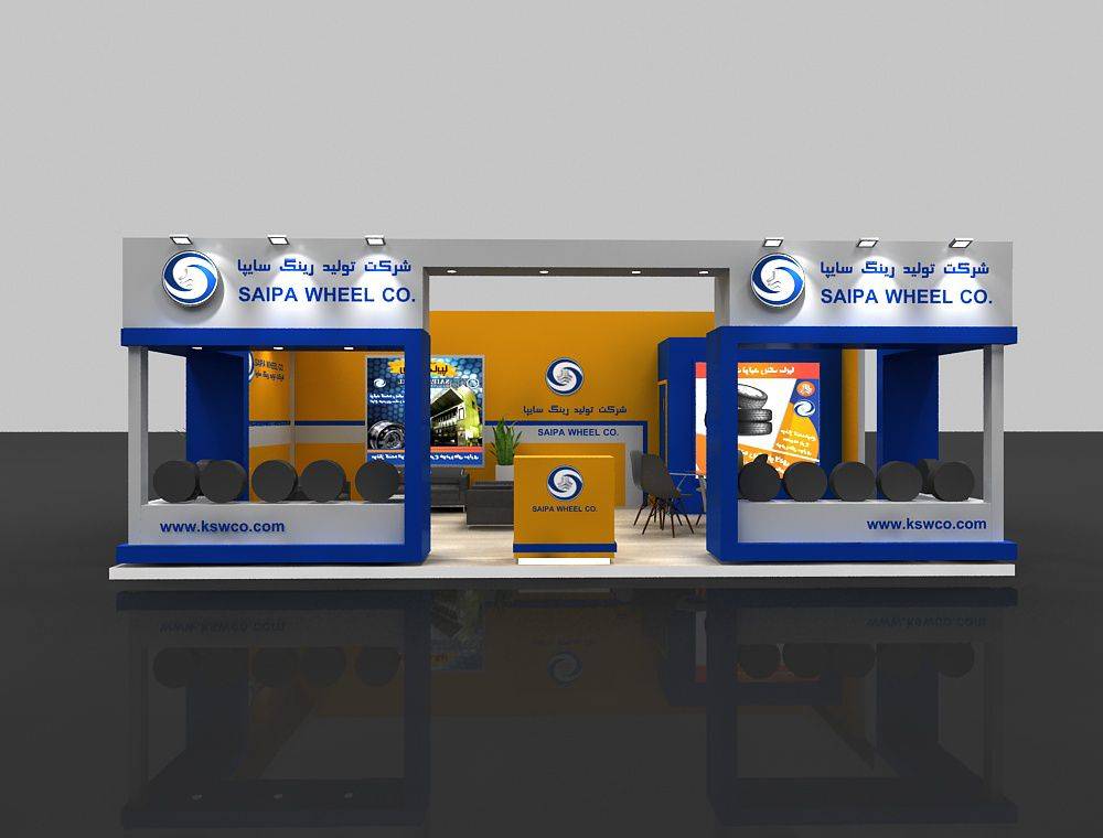 طراحی و اجرای غرفه تولید رینگ سایپا در نمایشگاه قطعات خودرو گلستان &ndash; خرداد ۱۴۰۰